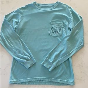 Ivory Ella Turquoise Elephant Long Sleeve